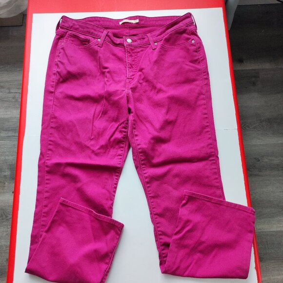 Levi's 414 classic straight jeans women's size 16W magenta - Picture 1 of 15